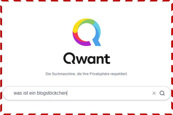 Blockstöckchen - Suche bei Qwant