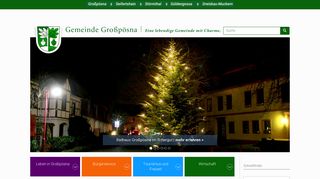 Screenshot: Homepage Gemeinde Großpösna 