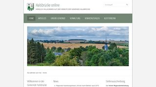 Screenshot: Homepage Gemeinde Halsbrücke 