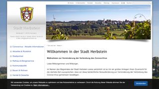 Screenshot: Homepage Stadt Herbstein 