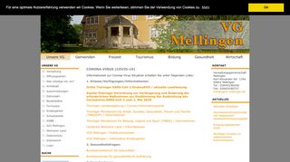 Screenshot: Homepage Verwaltungsgemeinschaft Mellingen 