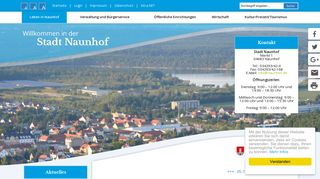 Screenshot: Homepage Stadt Naunhof 