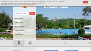 Screenshot: Homepage Gemeinde Nordstemmen 