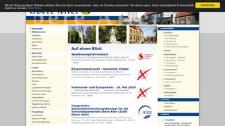 Screenshot: Homepage Verbandsgemeinde Obere Aller 