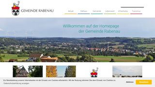 Screenshot: Homepage Gemeinde Rabenau 